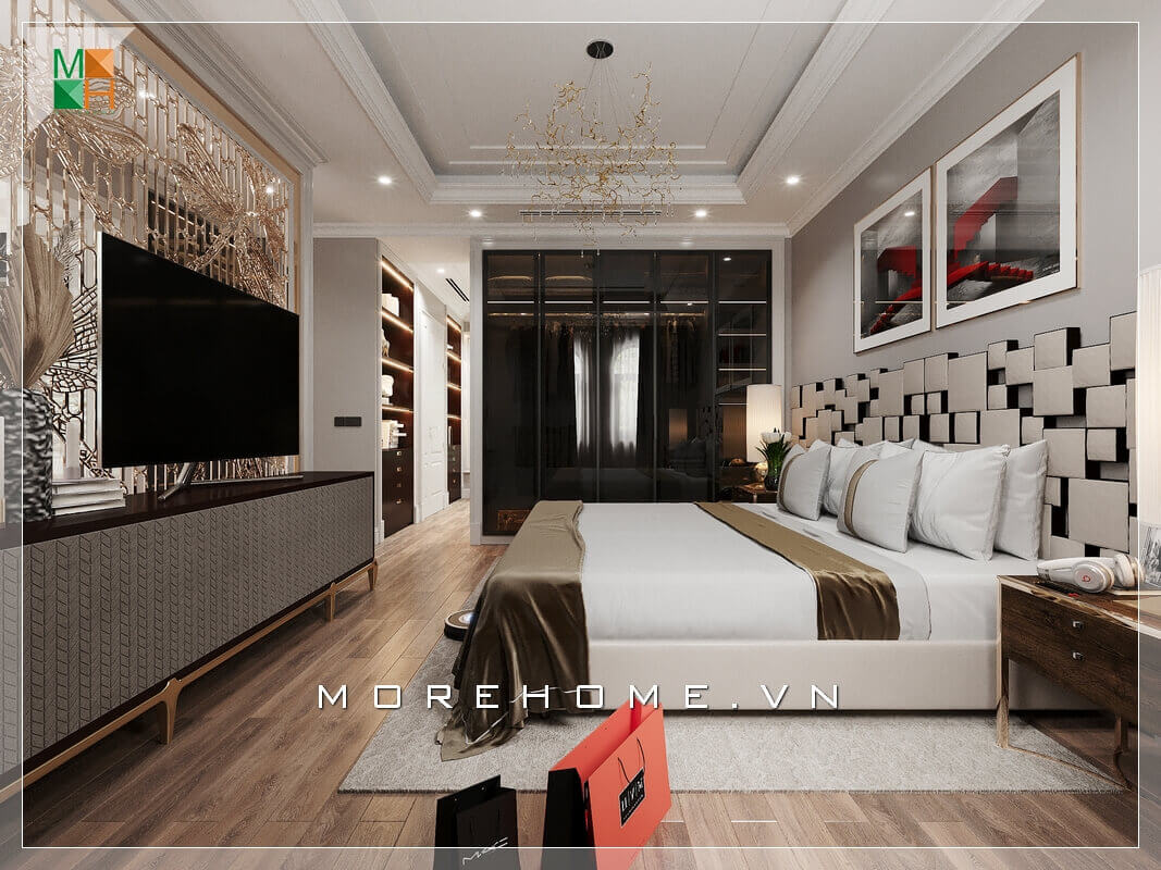 Sức hấp dẫn từ mẫu giường ngủ chung cư hiện đại sẽ khiến bạn phải say đắm